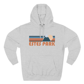 Buy heather-grey Estes Park, Colorado Hoodie - Retro Mountain Unisex Sweatshirt