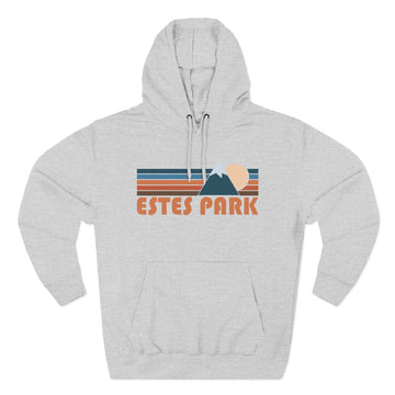 Buy heather-grey Estes Park, Colorado Hoodie - Retro Mountain Unisex Sweatshirt