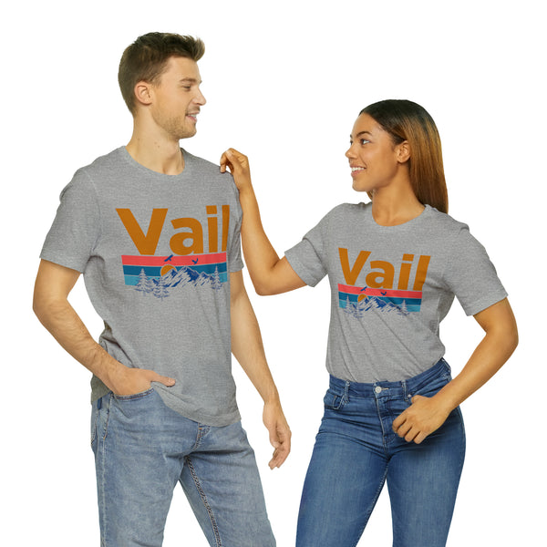 Vail, Colorado Shirt - Mountain Sunset Unisex Vail T-Shirt
