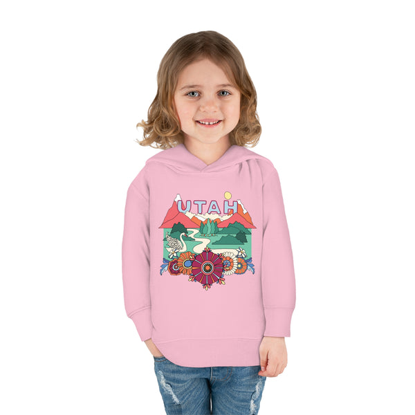 Utah Toddler Hoodie - Boho Mountain Unisex Utah Toddler Sweatshirt