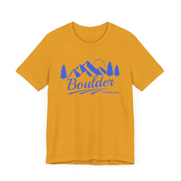 Boulder, Colorado T-Shirt - Retro Mountain Unisex Boulder Shirt