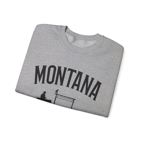 Montana Sweatshirt - Mountain Cowboy Graphic Crewneck