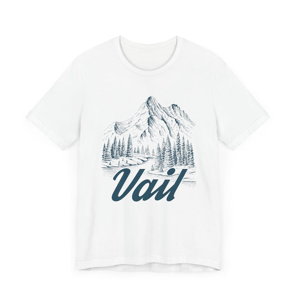Vail, Colorado Graphic Tee - Mountain Illustration Vail T Shirt