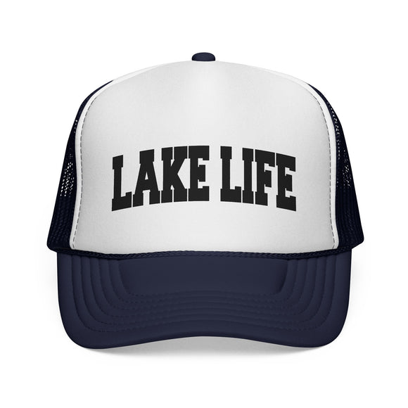 Lake Life Retro Collegiate Style Trucker Hat
