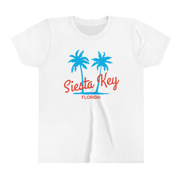 Siesta Key, Florida Youth Shirt - Retro Palm Tree Siesta Key Kid's T-Shirt - 0