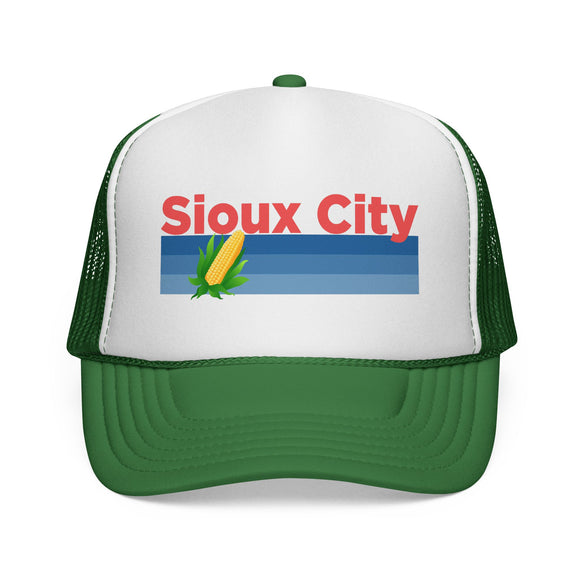 Sioux City, Iowa Retro Corn and Farm Trucker Hat