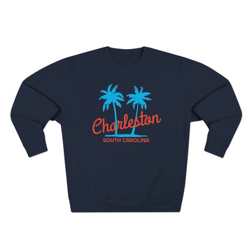 Buy navy Premium Charleston, South Carolina Sweatshirt - Retro Unisex Sweatshirt