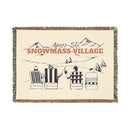Snowmass Village, Colorado Ski Town Throw Blanket | Mountain Woven Blanket-1