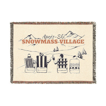 Snowmass Village, Colorado Ski Town Throw Blanket | Mountain Woven Blanket