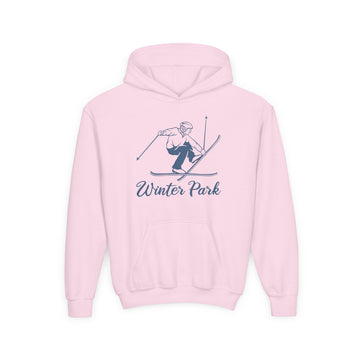 Buy light-pink Winter Park, Colorado Youth Hoodie - Snow Ski Kids Winter Park Hooded Sweatshirt