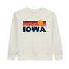 Iowa Toddler Sweatshirt - Retro Sun Iowa Toddler Crewneck Sweatshirt