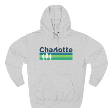 Premium Charlotte, North Carolina Hoodie - Retro Unisex Charlotte Sweatshirt