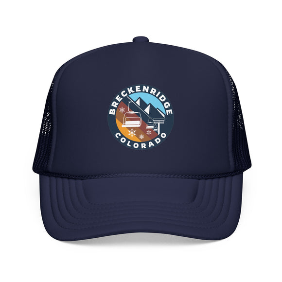 Breckenridge, Colorado Retro Ski Lift Mountain Foam Trucker Hat
