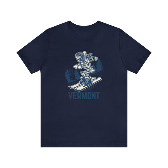 Vermont T-Shirt - Skeleton Skier Unisex Vermont Shirt