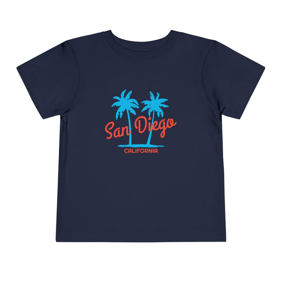 San Diego, California Toddler T-Shirt - Retro Palm Tree Toddler San Diego Shirt