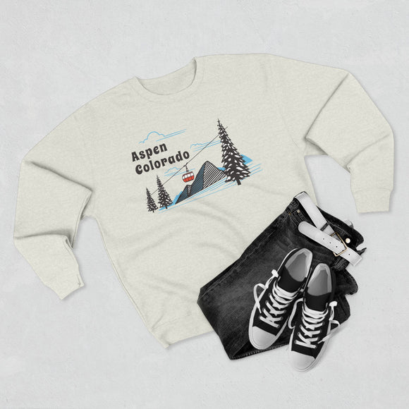 Premium Aspen Colorado Sweatshirt Unisex Crewneck, Premium Sweatshirt, Crewneck Jumper, Ski Resort Apparel