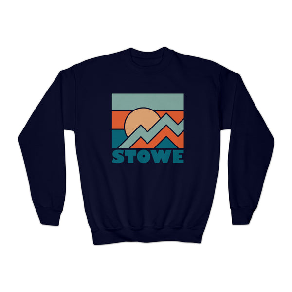 Stowe, Vermont Youth Sweatshirt - Unisex Kid's Stowe Crewneck Sweatshirt