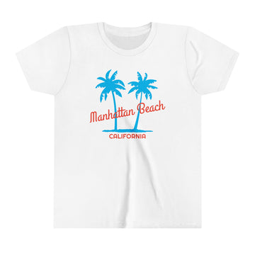 Manhattan Beach, California Youth Shirt - Retro Palm Tree Manhattan Beach Kid's T-Shirt - 0