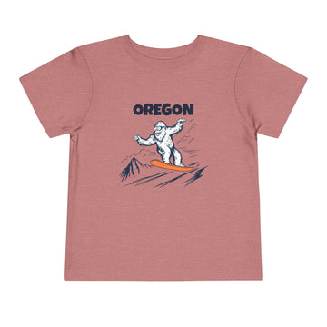 Buy heather-mauve Oregon Yeti Snowboard Toddler Tee