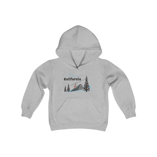 Retro California Youth Hoodie - Mountain California Kids Sweatshirt, Cute California Children's Pullover