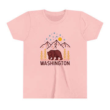 Washington Youth T-Shirt - Unisex Kids Washington Shirt - 0