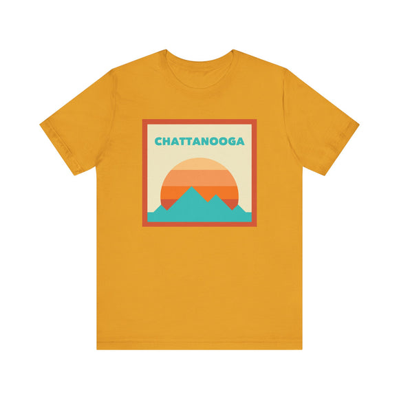 Retro Chattanooga, Tennessee T-Shirt, Mountain Sun Tee, Unisex Graphic Shirt, Vintage Chattanooga, Tennessee Top, Outdoor Adventure Clothing