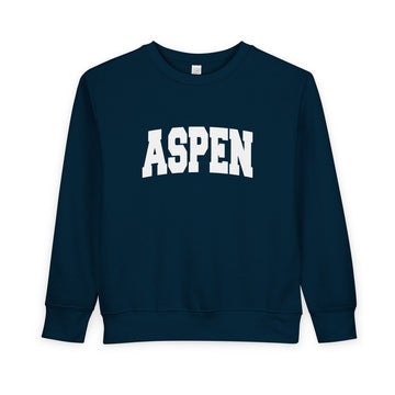 Buy navy Aspen, Colorado Toddler Sweatshirt - Aspen Toddler Crewneck Sweatshirt