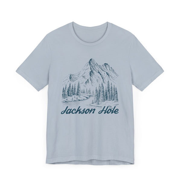 Jackson Hole, Wyoming Graphic Tee - Mountain Illustration Jackson Hole T Shirt