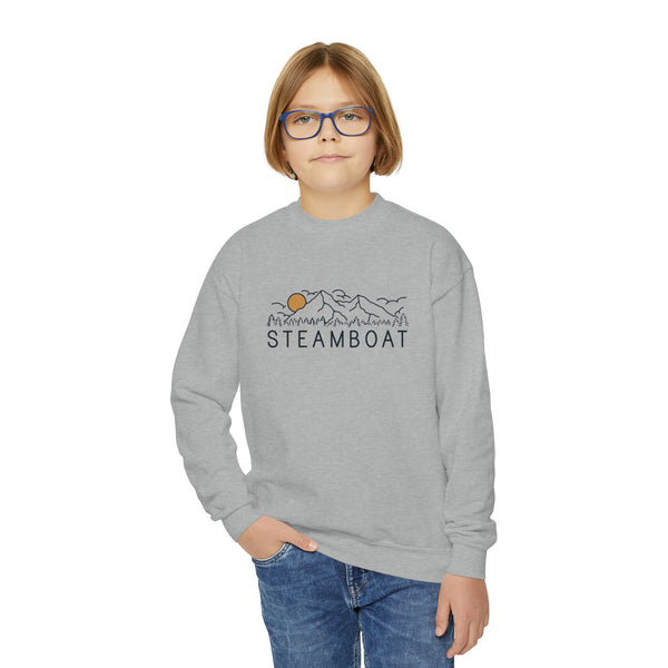 Steamboat, Colorado Youth Sweatshirt - Unisex Kid's Steamboat Crewneck Sweatshirt