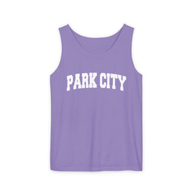 Buy violet Park City, Utah Tank Top Unisex | Comfort Colors - 100% Cotton
