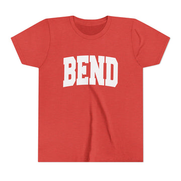 Buy heather-red Bend, Oregon Youth Graphic Tee - Kids Bend T Shirt