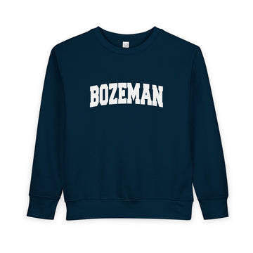 Buy navy Bozeman, Montana Toddler Sweatshirt - Bozeman Toddler Crewneck Sweatshirt