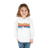 Boulder Toddler Hoodie - Retro Mountain Sun Unisex Boulder Toddler Sweatshirt