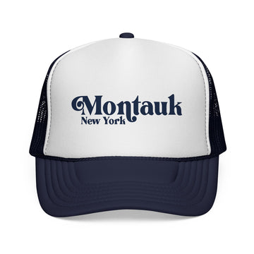 Buy dark-navy Montauk, New York Retro Trucker Hat