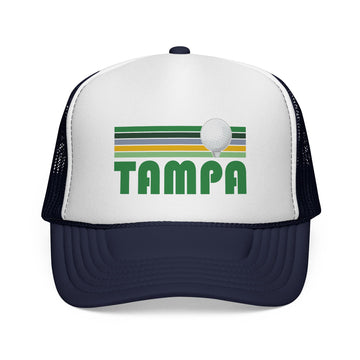 Buy dark-navy Tampa, Florida Retro Golf Trucker Hat