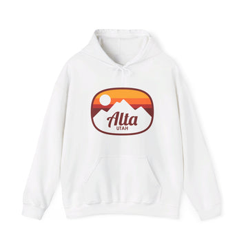 Buy white Alta, Utah Hoodie - Retro Ombre Unisex Alta Hoodie Sweatshirt