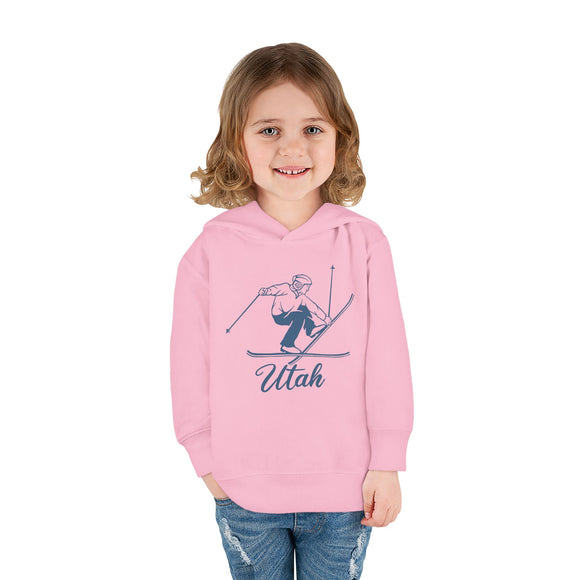 Utah Toddler Hoodie - Unisex Vintage Skiing Utah Sweatshirt