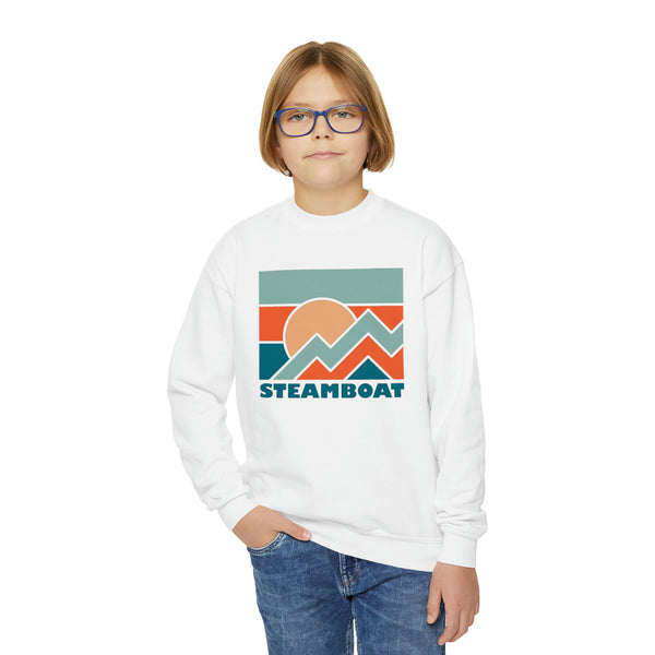 Steamboat, Colorado Youth Sweatshirt - Unisex Kid's Steamboat Crewneck Sweatshirt