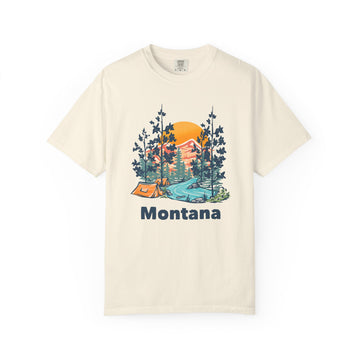 Montana Graphic Tee, Comfort Colors Retro Unisex T shirt - 0