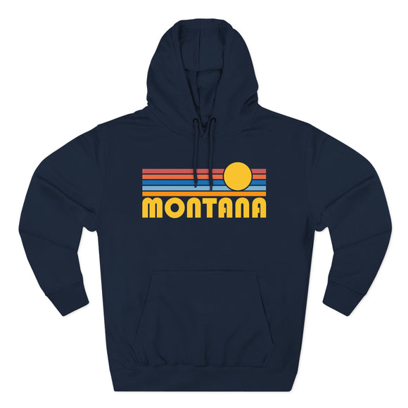 Premium Montana Hoodie - Retro Sun Unisex Sweatshirt