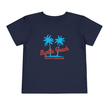Myrtle Beach, South Carolina Toddler T-Shirt - Retro Palm Tree Toddler Myrtle Beach Shirt