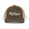 Michigan Snapback Trucker Cap - Embroidered Michigan Hat