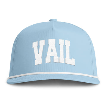 Buy chambray Vail, Colorado Embroidered Rope Hat - Vintage Sunwashed Rope Cap, Comfort Colors