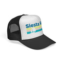 Siesta Key, Florida Retro Sailboat Trucker Hat-4