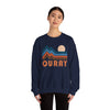 Ouray, Colorado Sweatshirt Retro Mountains, Ouray Unisex Graphic Crewneck