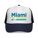 Miami, Florida Retro Sailboat Trucker Hat-2