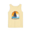 Nantucket, Massachusetts Sailboat Tank Top | Comfort Colors 100% Cotton-3