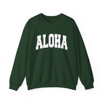 Buy forest-green Aloha Sweatshirt - Unisex Graphic Crewneck