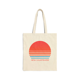New Hampshire Cotton Canvas New Hampshire Tote Bag - Retro 80s