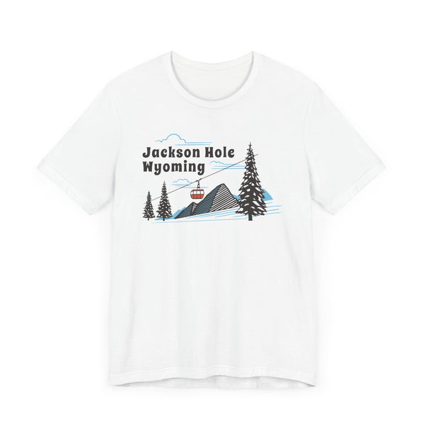 Jackson Hole, Wyoming T-Shirt - Retro Ski Mountain Gondola Unisex Jackson Hole Shirt